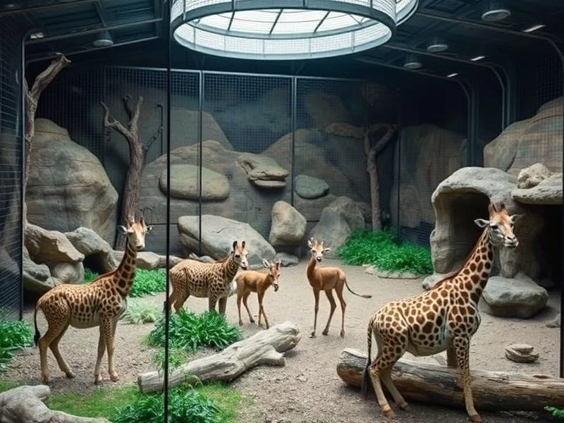 A serene landscape view of a vast, protected wildlife sanctuary with lush forests and rolling hills.